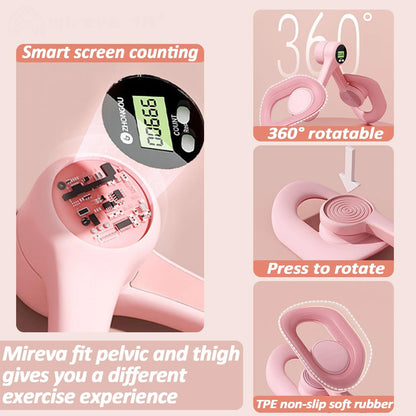 Women Postpartum Repair Pelvic Floor Muscle Leg Clamps Trainer LED Counted Exerciser Beauty Leg Convenient Fitness Equipment
