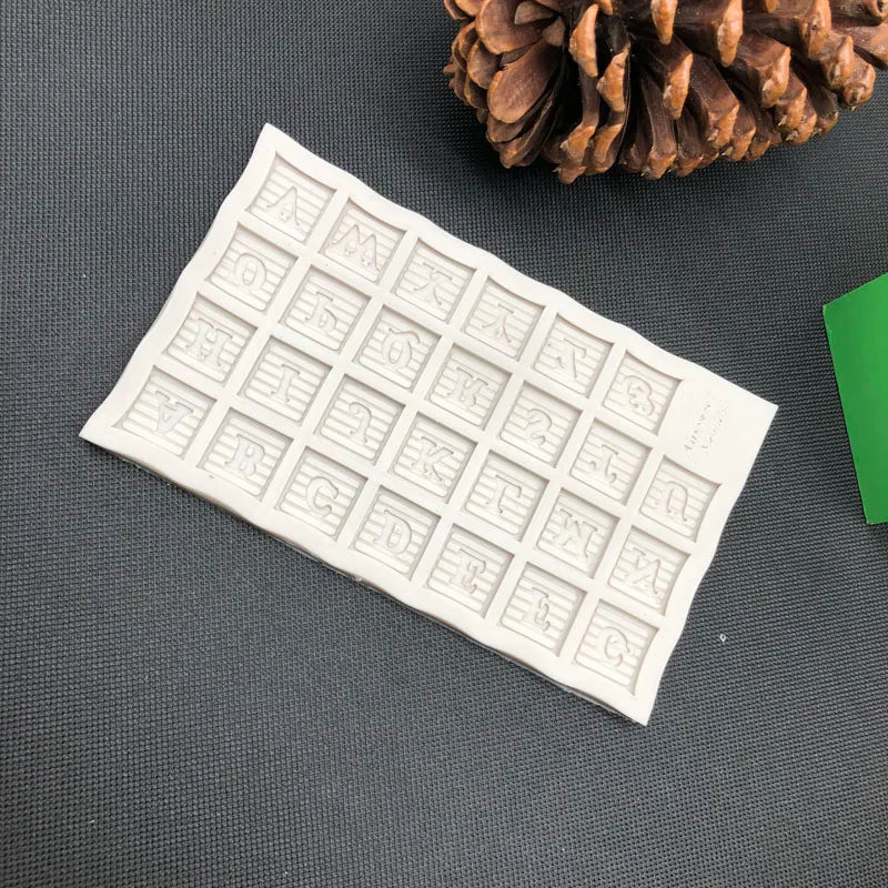Delicate Letters Alphabet Silicone Biscuit Cake Molds Fondant Cookie Mousse Chocolate Mold DIY Cake Decoration
