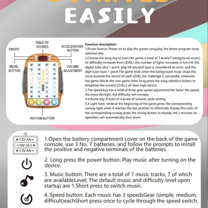 Quick Push Game Eye Sensory Console Multiplayer Versus Board Game Dance Master Handheld Gamepad Hand Training Toy