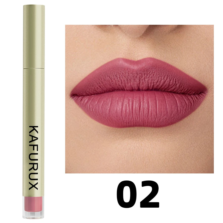 20 colors sexy long lasting velvet matte lip gloss liquid lipstick lip makeup red pink brown nonstick cup waterproof lip glaze