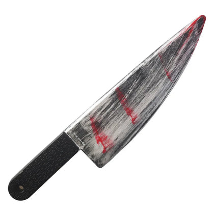 Halloween Bloody Knife DIY Party Decoration Sharp Plastic Toy Simulation Kitchen Knife Tricky Props Curved Knife Halloween Props
