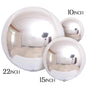3pcs 4D Round Balloons Metallic Rose Gold Silver Foil Balloons Party Decorations for Birthday Wedding Gender Reveal Photo Props