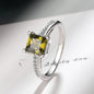 925 Sterling Silver Rings Size 5#-10# Quadrate Zircon High Quality For Women Fine Wedding  Jewelry Accessories Party Gifts