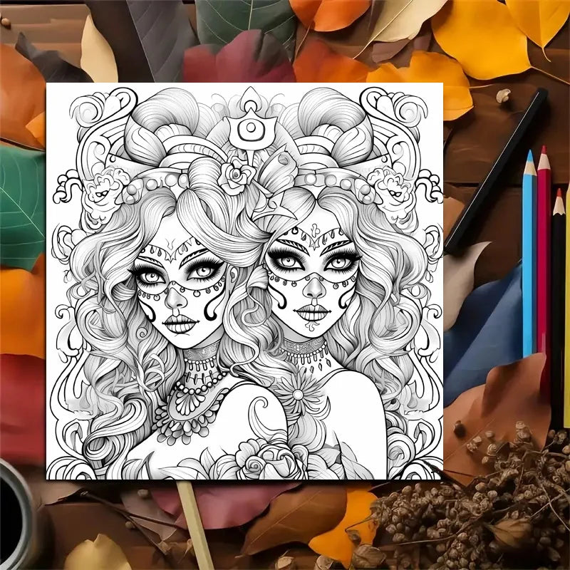 Adult Picture Book: Skeleton Colouring Book Unique Skull Designs for Colored Pencil Practice and Creative Expression