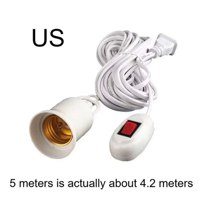 E27 LED Lamp Base with Switch – Universal Screw Socket Adapter for DIY Lighting