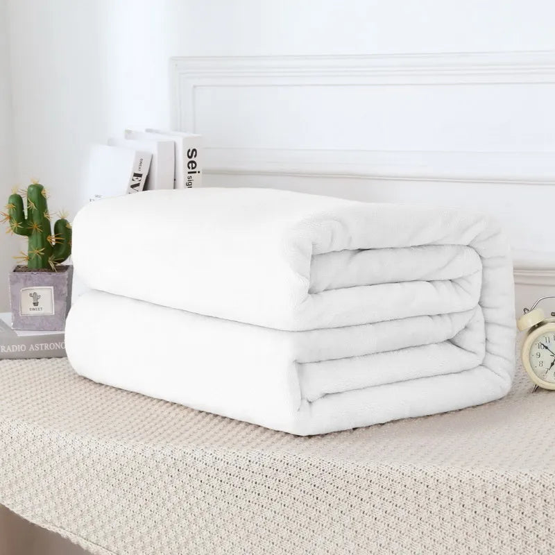 Fluffy Cloud Mink Fur Blanket Flannel Plush Comfortable Thickened and Warm Soft Sofa Throw Blanket  For Air-Conditioned Room