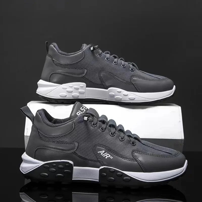 Men's Spring New Sport Shoes Casual Classic Trendy Thick Bottom Leisure Shoes Breathable Microfiber Upgraded Spring Autumn