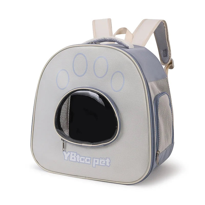 Cat backpack, outing schoolbag, double-shoulder pet bag, cat for travel, dog and cat supplies, transparent large-capacity portab