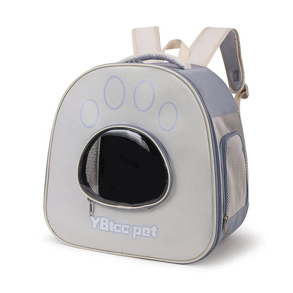 Cat backpack, outing schoolbag, double-shoulder pet bag, cat for travel, dog and cat supplies, transparent large-capacity portab