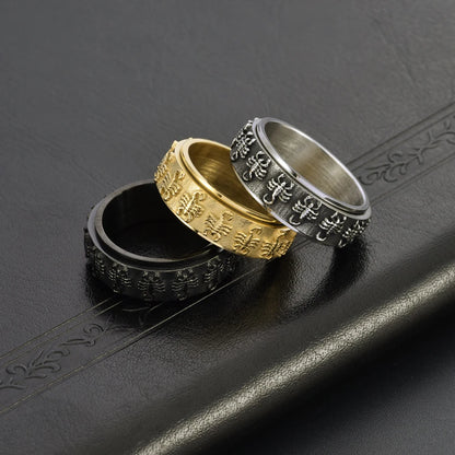 Rotating Scorpion Ring for Men Titanium Steel Gothic Stress Relief Jewelry Punk Finger Ring Unique Anxiety Fidget Toy Gift