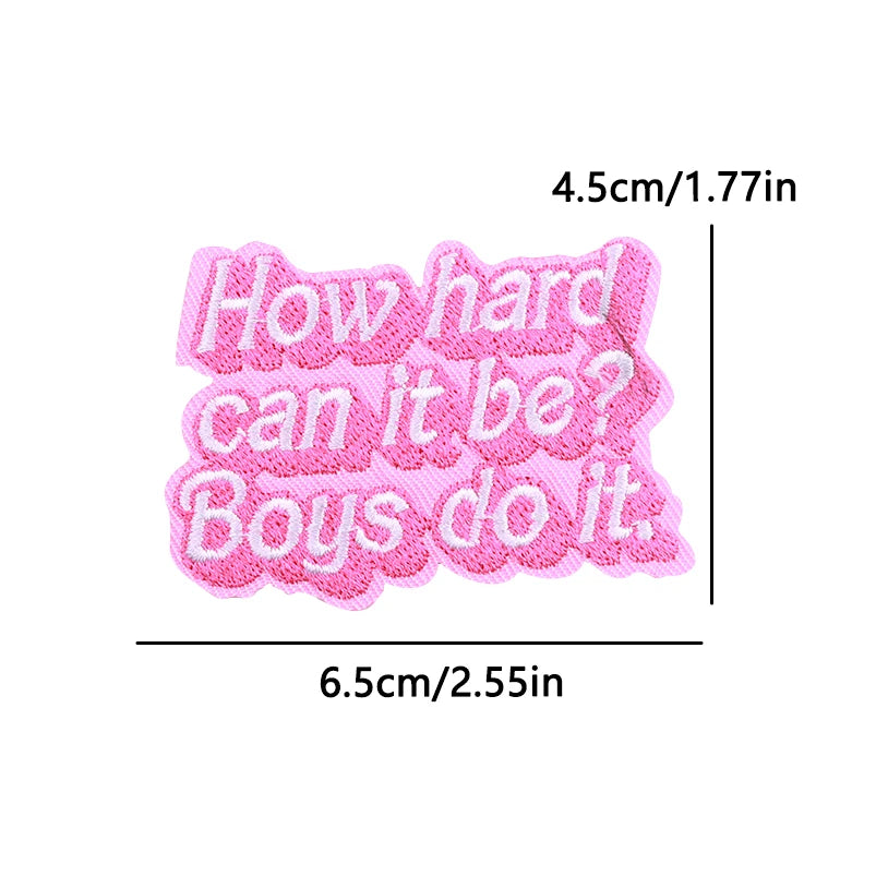 Letter Embroidered Patch Cartoon/Personality Letter Slogan Patch Iron On Patches For Clothing thermoadhesive Patches Sew Badges