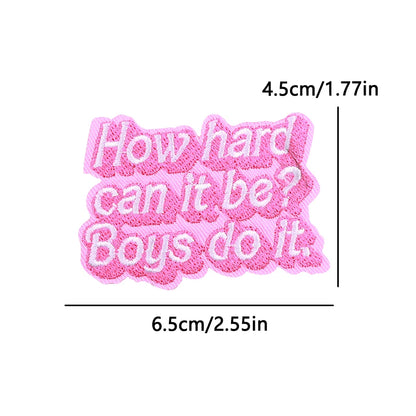 Letter Embroidered Patch Cartoon/Personality Letter Slogan Patch Iron On Patches For Clothing thermoadhesive Patches Sew Badges