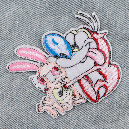 Cute Cartoon Patches For Clothing Funny Patches Appliques Iron on Badges Clothes Stickers DIY Sewing Embroideriy Stripes
