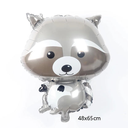 New Cartoon Animal Theme Foil Balloon Jungle Safari Lion Monkey Rabbit Kids Adult Birthday Party Decoration Supplies Baloon