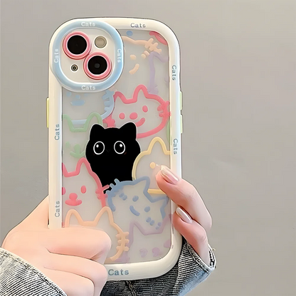 Cat Animal Phone Case For iPhone iPhone 11 12 13 14 15 16 Pro Max SE Silicone Soft Cover
