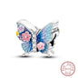 Springtime Charms 925 Sterling Silver Swallow Snail Butterfly Flower Charms Beads Fit Qikaola Bracelet DIY Birthday Jewelry Gift
