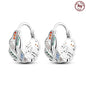 925 Sterling Silver Hoop Earrings Simple Sleeping Cat Earrings For Engagement Wedding Party Birthday Jewelry Gift