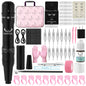 DM Wireless Permanent Makeup Machine Kit Micropigmentation Microblading Pen Eyebrow Tattoo Kit With Ink 15PCS Eyebrow Needles