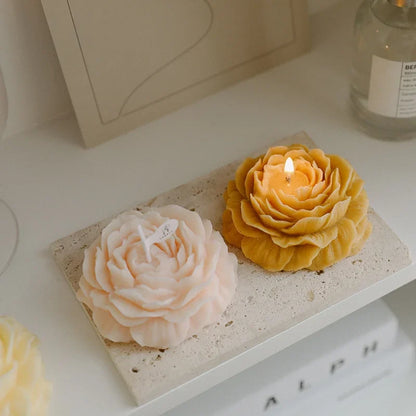 3D Peony Scented Candle – Creative Flower‑Shaped Aromatherapy Gift