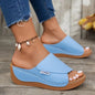 Women Wedge Slippers Summer Fashion Slippers Open Toe Breathable Sandals Comfortable Buckle Woman Shoes Slides Women
