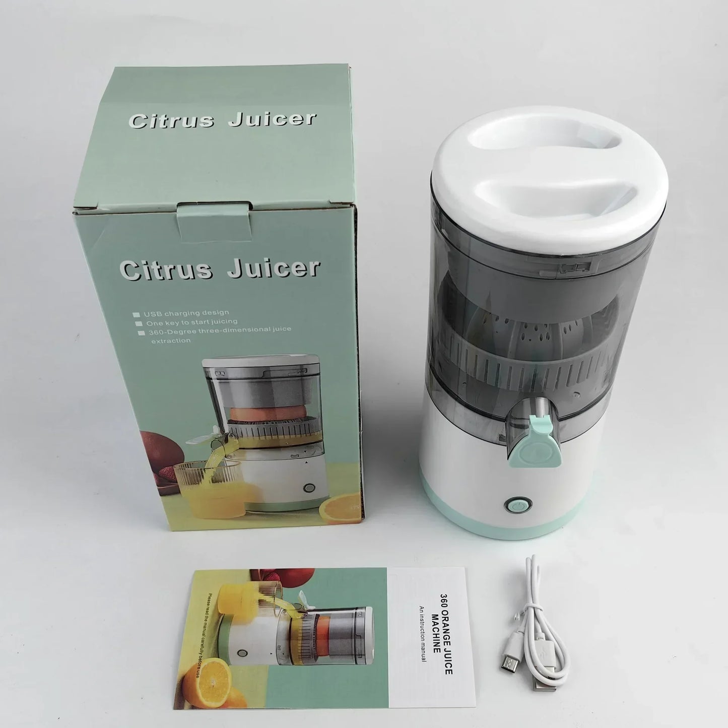 Portable USB Electric Citrus Juicer & Mini Fruit Blender for Travel