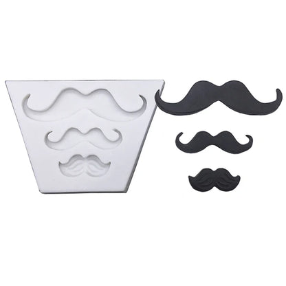 Moustache Bows Necktie Father's Day Silicone Sugarcraft Mold Chocolate Cupcake Baking Mold Fondant Cake Decorating Tools