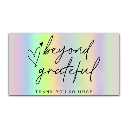 30pcs Thank You Card For Supporting Business Package Decoration "Gorgeous Thanks" Business Card Laser card Handmade With Love