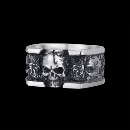 Steel Gothic Accessories Lost Skull Ring Anel Masculino Punk Jewelry Boyfriend Gift OSR731