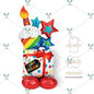 Boutique Standing Base Moon Stars Clouds Cake Aluminum Film Balloon Birthday Party Decoration Baby Bath
