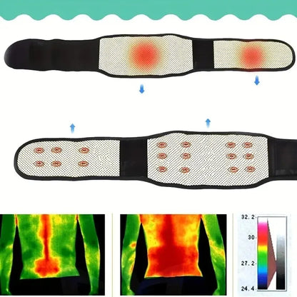 1pc Adjustable Self-heating Magnetic Therapy Back And Waist Support Belt,