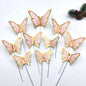 Purple Pink Butterfly Cake Decoration Happy Birthday Cake Topper Wedding Birthday Party Dessert Baking Decoration