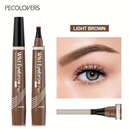 1pc Eyebrow Pencil Waterproof 4 Split Tip 6 Colors