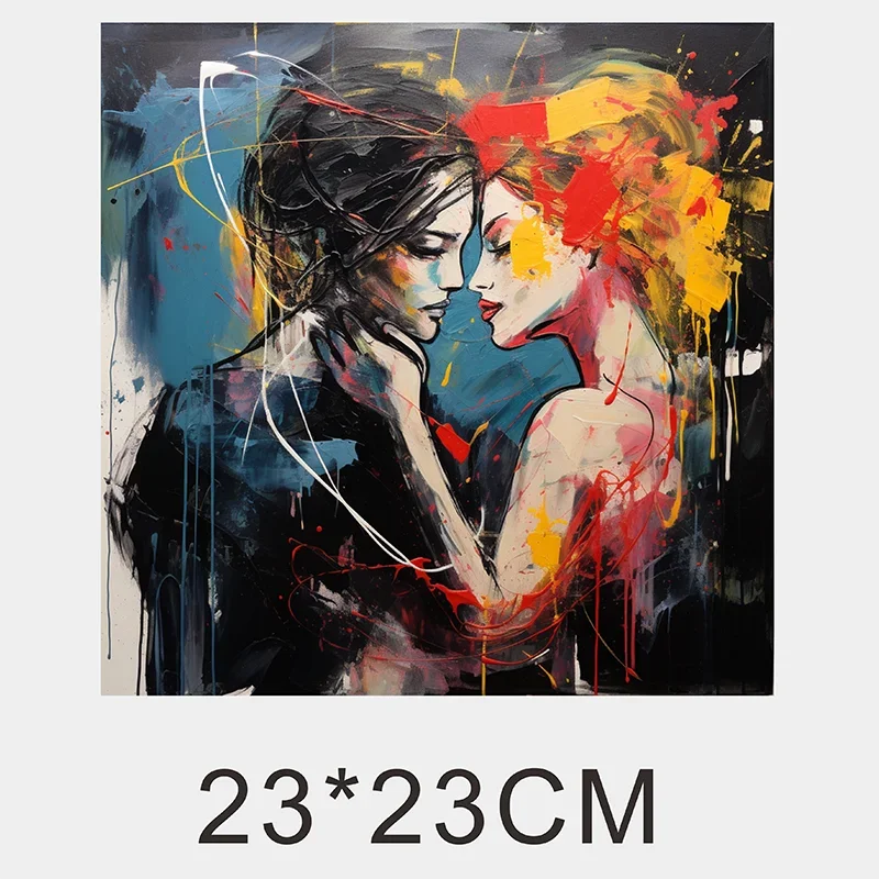 Graffiti Animal Iips Fashion Iron Sticker Patch For Clothing T-shirt DIY Hoodie Jacket Sticker DTF PPatch Is Waterproof