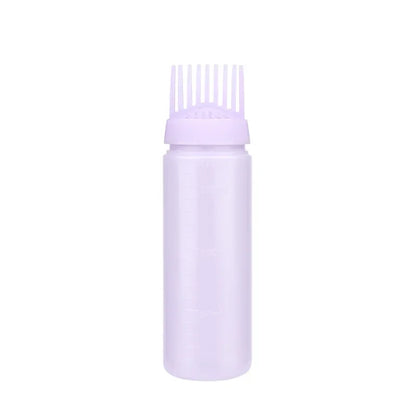 Empty Hair Dye Bottle with Applicator Brush