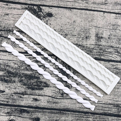 Pearl Rope Wave Flower Gemstone Shape Cake Side Lace Silicone Sugarcraft Mold Fondant Cake Decorating Tools
