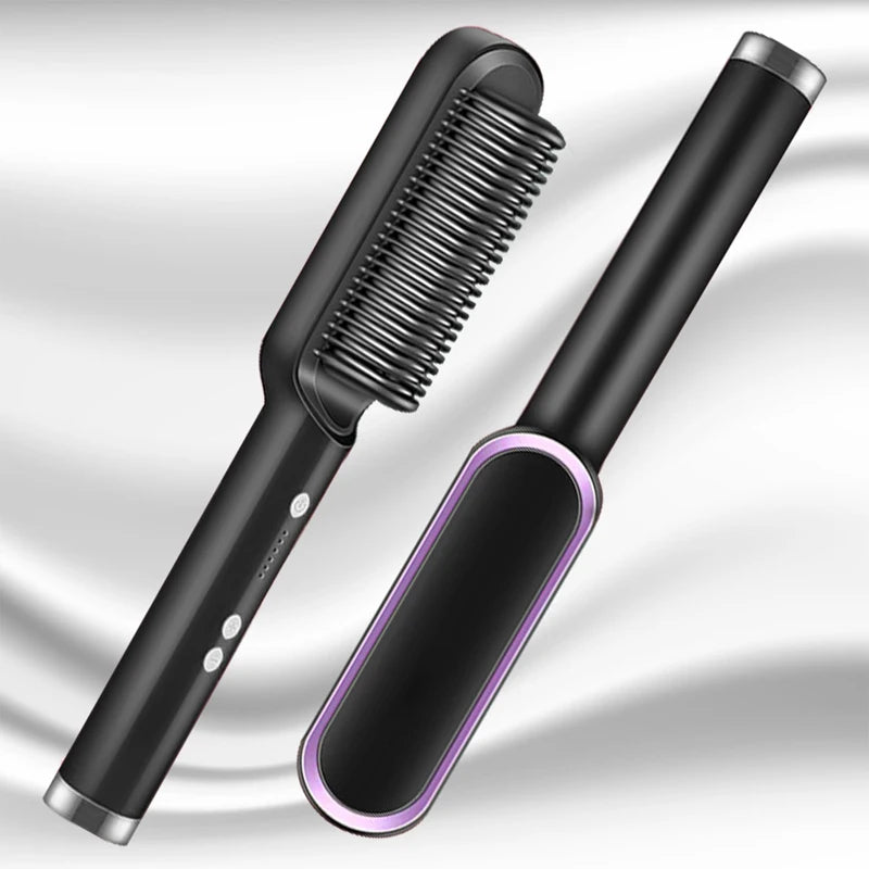 Professional Electric Ceramic Hair Straightener Brush