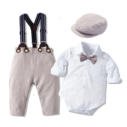 Kids Boys Formal Party Outfits Clothes Set Wedding Birthday Toddler Boy Gentleman Handsome Children Elegant Suit 1 2 3 4 5 Years
