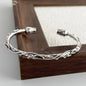 Retro 925 Sterling Silver Bracelet for Women Men Vintage Handmade Hollow Heart Bracelet