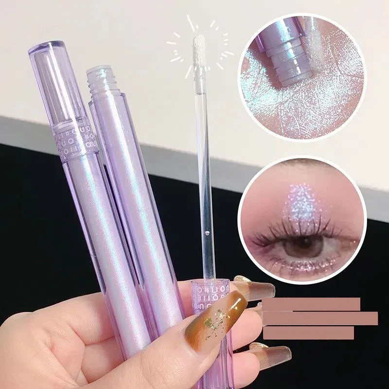 3pcs Set - 3 Colors Chameleon Eyeshadow: Pink, Micro Glitter Purple, Cyan, Chameleon Glitter  Long Lasting