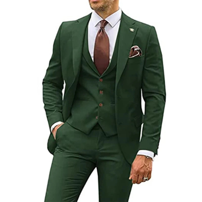 3 Pieces Tuxedo Suits for Men Slim Fit
