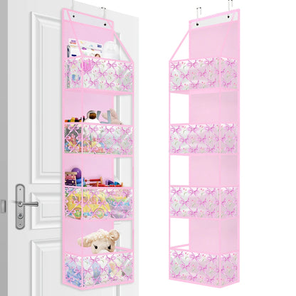 4/6-Tier Hanging Storage Bag Foldable Organizer Over-The-Door Holder For Hair Accessories Snacks Toys Clothes Storage Holder