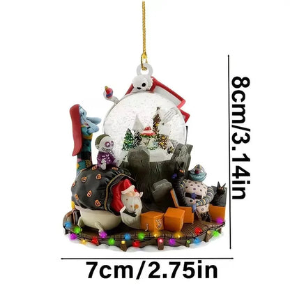 The Nightmare Before Christmas Sally Jack Christmas Tree Decoration Acrylic Hanging Pendant Toys All Saints' Day Decor Gift