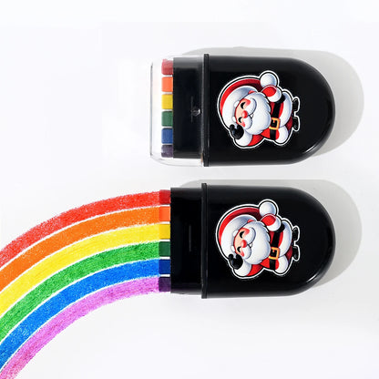 2 Pcs Rainbow Crayon Paint Color Set - Birthday Party Colorful Theme Oil Pastel Accessories, Family Christmas Halloween Gift