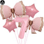 Pink Bow Birthday Theme Party Set Disposable