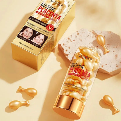25PCS Placenta Capsule Serum – Spot‑Lightening, Acne‑Care, Firming & Brightening Facial Essence
