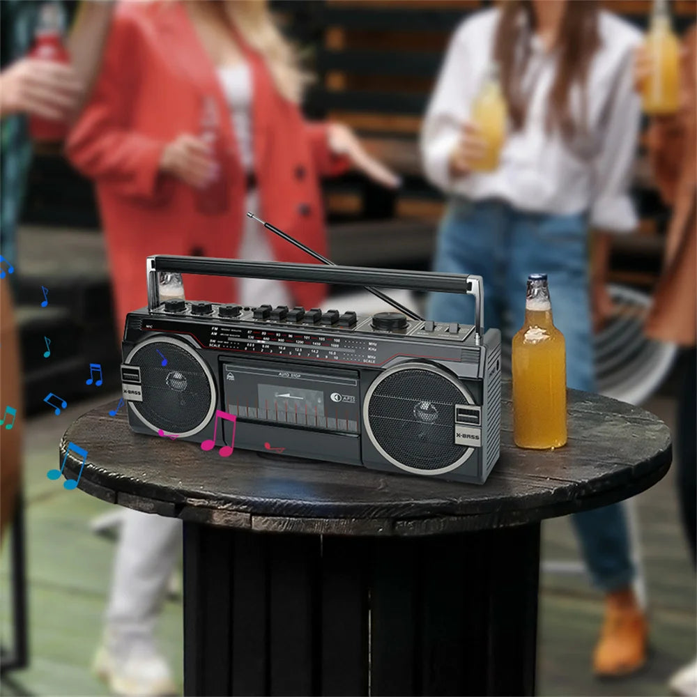 Cassette Radio Player MP3 & Recorder with AM/FM/SW Bluetooth Speaker Portable Loud High Quality