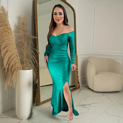 Birthday long evening fall party woman's dresses