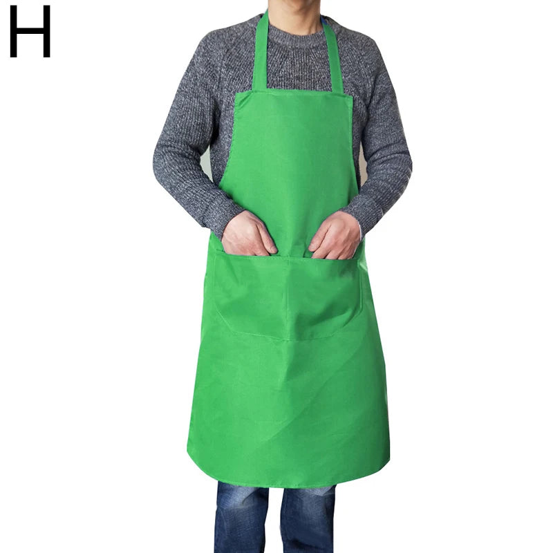 New Waterproof Oil Cooking Apron Chef Aprons Women Men Kitchen Apron with Front Pocket Dishwashing Cleaning Accessories Aprons