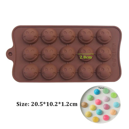 (59-87) Handmade Chocolate Candy Mould Jelly Pudding Ice Mold Insect Rose Heart Shape Silicone Moulds Baking Tool