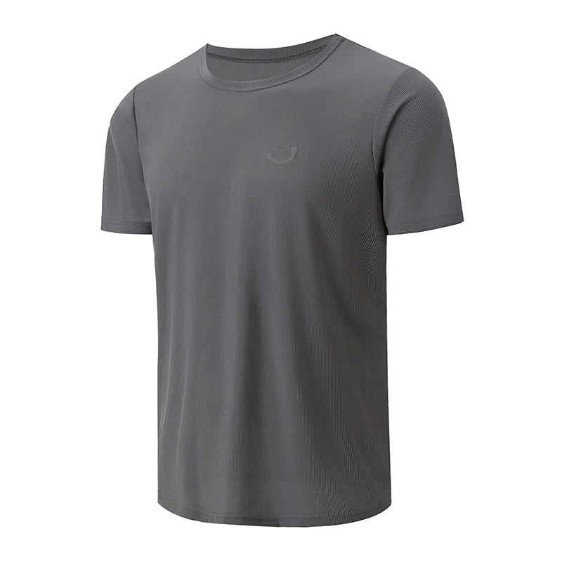 4/1 Pcs Men's Summer Solid Color Smiling Face Ice Silk Casual Short Sleeve Teenagers Loose Fashion Soft And Comfortable Sports T